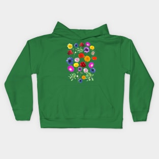 Multicolor summer flowers Kids Hoodie